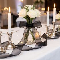 Article Ruban en mousseline, ruban en organza noir 40 mm 20 m
