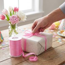 Article Ruban frisé rose 10 mm 250 m