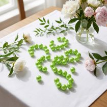 Article Perles déco vert pomme Ø8mm 250p