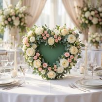 Article Coeur en mousse humide double 38cm ouvert