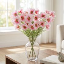 Article Lot de 3 fleurs artificielles Cosmos roses de 77 cm, fleurs décoratives, plantes artificielles, fleurs en soie