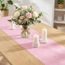 Article Chemin de table polaire rose 23cm 25m