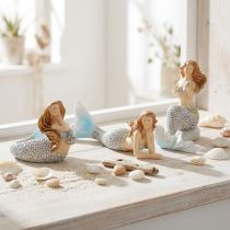 Article Figurine décorative sirène bleue 6 – 9,5 cm 3 p.