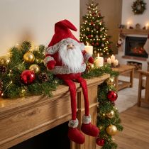 Article Tabouret bord Père Noël figure décorative Noël 28×22×88cm