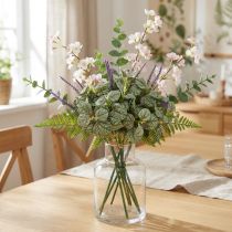 Article Fleurs artificielles en soie, sauge en bouquet, fleur de soie sauge violette L28cm 4pcs