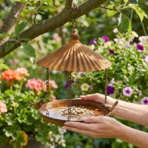 Article Bain d'oiseau décoratif, bain d'oiseau, grille de jardin décorative Ø23cm H27.5cm