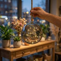 Article Boule LED intérieur Ø20cm teinté 40L blanc chaud temporisateur