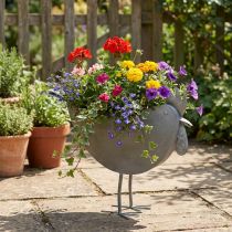 Article Cache-pot poulet métal oiseau zinc décoration métal 51×16×37cm