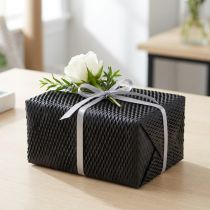 Article Papier d'emballage noir en papier nid d'abeille L50,5 cm L2500 cm