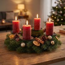 Article Bougeoir enfichable 6x6,5cm marron 4 pcs