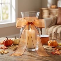 Article Ruban en mousseline, ruban en organza orange 40 mm 20 m