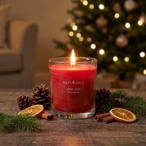 Article Bougie parfumée dans un verre bougie parfumée Noël Pomme Épice H8cm