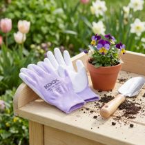 Article Gants de jardin Kixx taille 7 blanc, lilas