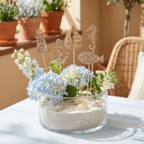 Article Bouchons à fleurs bouchons décoratifs maritimes bois 7cm 12pcs