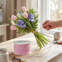 Article Cordon de papier enroulé Ø2mm 100m rose