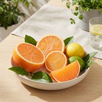 Article Oranges décoratives, morceaux de fruits artificiels de 5 à 7 cm, décoration estivale réaliste au toucher