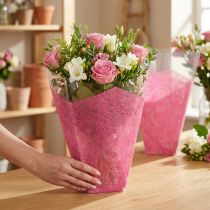 Article Sac à fleurs rose L40cm W12-30cm 50 pièces