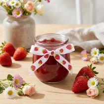 Article Ruban décoratif fraises ruban en tissu ruban de printemps 15mm 20m