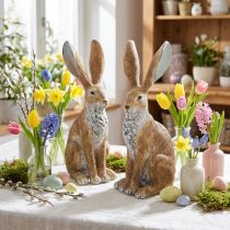 Article Figurine décorative de lapin pour la décoration printanière, 32 cm, lot de 2