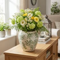 Article Vase à motif végétal délicat pour la décoration intérieure, 19 cm