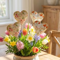 Article Bouchon de fleur coeur bouchon décoratif fleurs de coeur 8×1,5×8cm 4 pcs