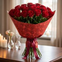 Article Papier manchette papier de soie roses rouges 25cm 100m