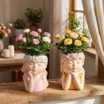 Article Jardinière en céramique Dreaming Girl assortie H19,5 cm 2 pièces