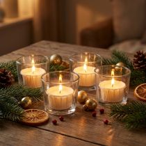 Article Bougie chauffe-plat sous étui en papier pour les fêtes et les moments d'ambiance. Lot de 50 bougies de 4 cm.