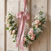 Article Fil coeurs 25cm vague anneaux anneau de reliure pour couronne de porte 10pcs