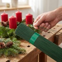 Article Fil enfichable peint en vert 0,7mm 300mm 2,5kg