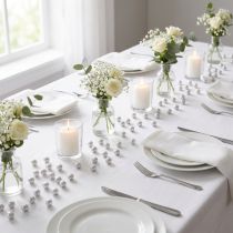 Article Perles décoratives Ø10mm argent 115 pcs