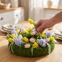 Article Couronne de mousse, base polyvalente pour des créations florales et décoratives, 20 cm, lot de 4.