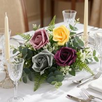 Article Rose en mousse Ø15cm différentes couleurs 4 pcs