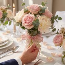 Article Ruban dentelle ruban de mariage ruban dentelle vieux rose 20mm 20m
