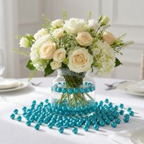 Article Perles décoratives turquoise Ø8 mm, 250 pièces