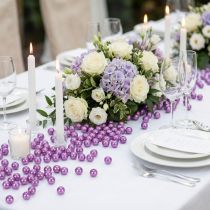 Article Perles décoratives Ø8mm violettes 250 pcs