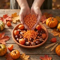Article Perles décoratives orange 8mm 250 pcs