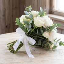 Article Ruban velours Ruban déco Ruban cadeau Blanc 10mm 20m