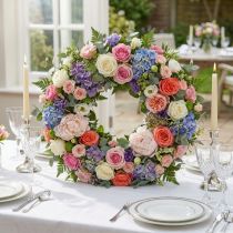 Article Couronne d'anneaux en mousse florale H4cm Ø30cm 4 pcs