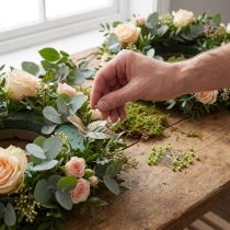 Article Épingles à fleurs à tête de perle verte, usage polyvalent, Ø 4 mm, 40 mm, 150 pièces