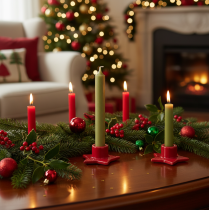 Article Bougeoir en forme d'étoile pour bougies coniques, Avent et Noël, 8 cm, lot de 2