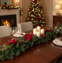 Article Guirlande de branches de sapin artificielles pour compositions florales créatives, 175 cm