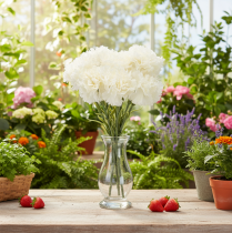 Article Œillets artificiels avec tige pour bouquets et couronnes, 56 cm, lot de 8