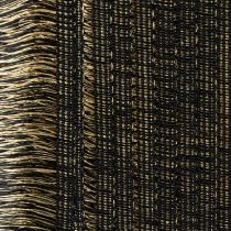 Article Bordure à franges noires et dorées 4 cm x 25 m - Idéale pour la décoration de couronnes, les rubans de deuil et les accessoires vintage