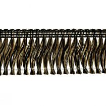 Article Frange bordure frange cheveux franges noir or 4cm L25m