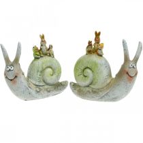 Escargot décoratif amical avec compagnons, printemps, décoration de table, escargot domestique 2pcs