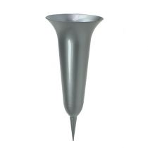 Vase funéraire argent 40cm