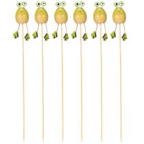 Article Tuteurs en forme de grenouille pour décorer les pots de fleurs au printemps ou en été, 34 cm, lot de 6