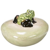 Article Grenouille décorative en céramique flottante, 13 cm, lot de 3.