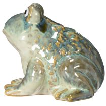 Article Figurine de grenouille, décoration estivale en céramique pour la maison et le balcon, 12 cm